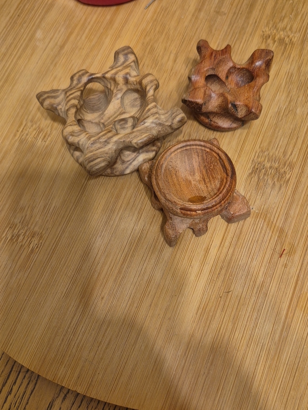3 Wooden Sphere Holders